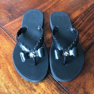 Kate Spade black flip flop